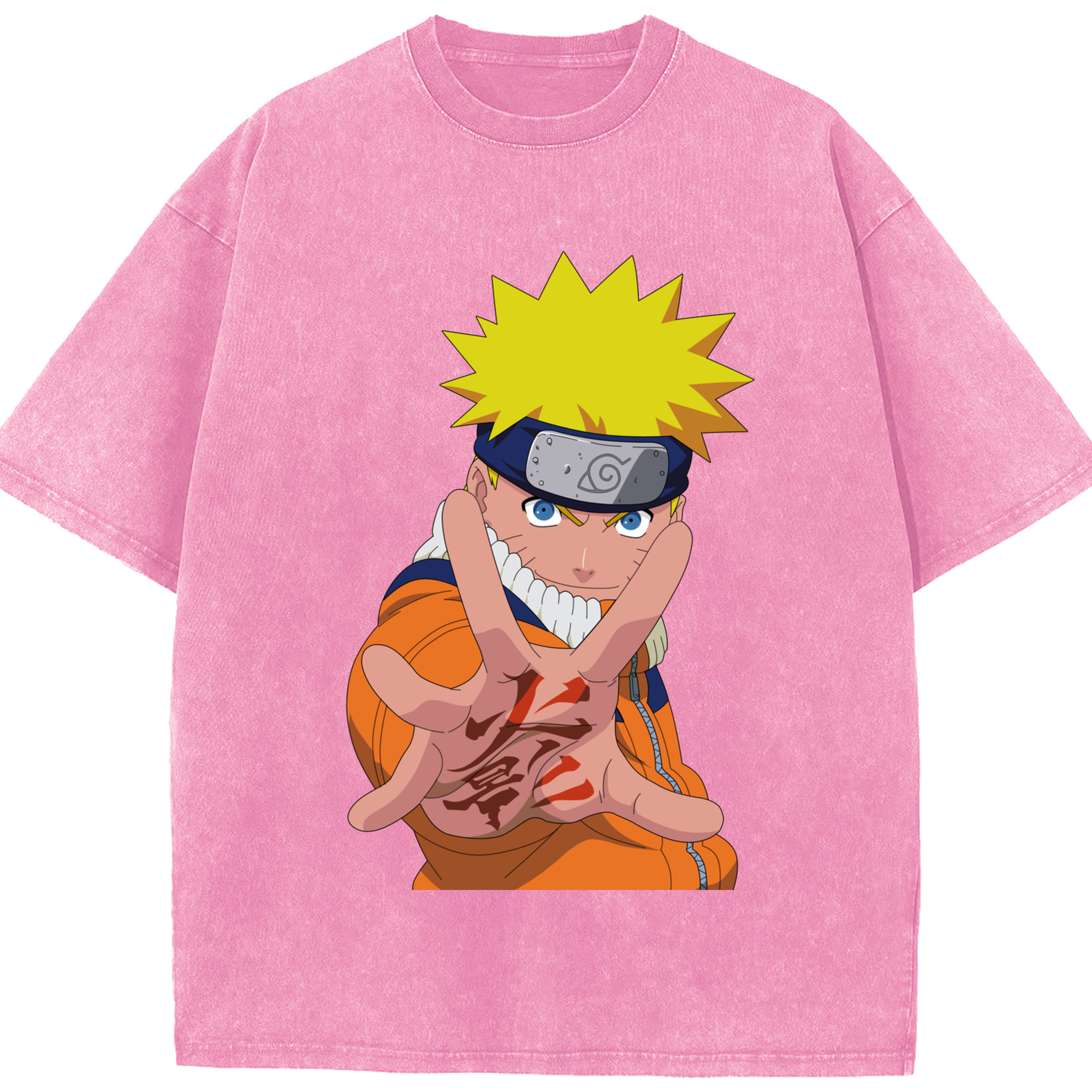 （画像用） NARUTO -ナルト- うずまき ナルト Uzumaki Naruto 綿100% ヴィンテージ風 半袖Tシャツ（フロントプリント）